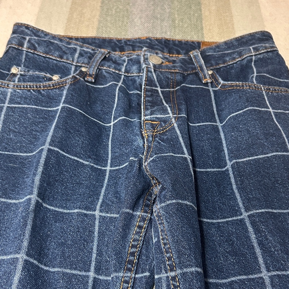 ASOS Button-fly Patterned Jeans Size 28 - Picture 2 of 5